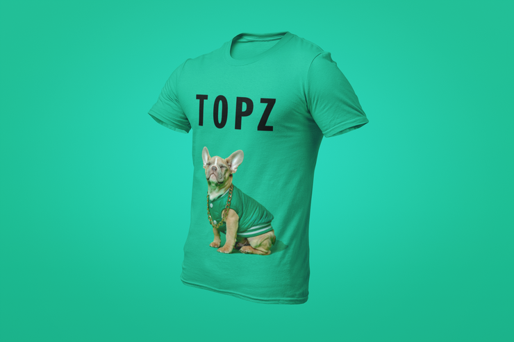 TOPZ French Bulldog T-Shirt Green