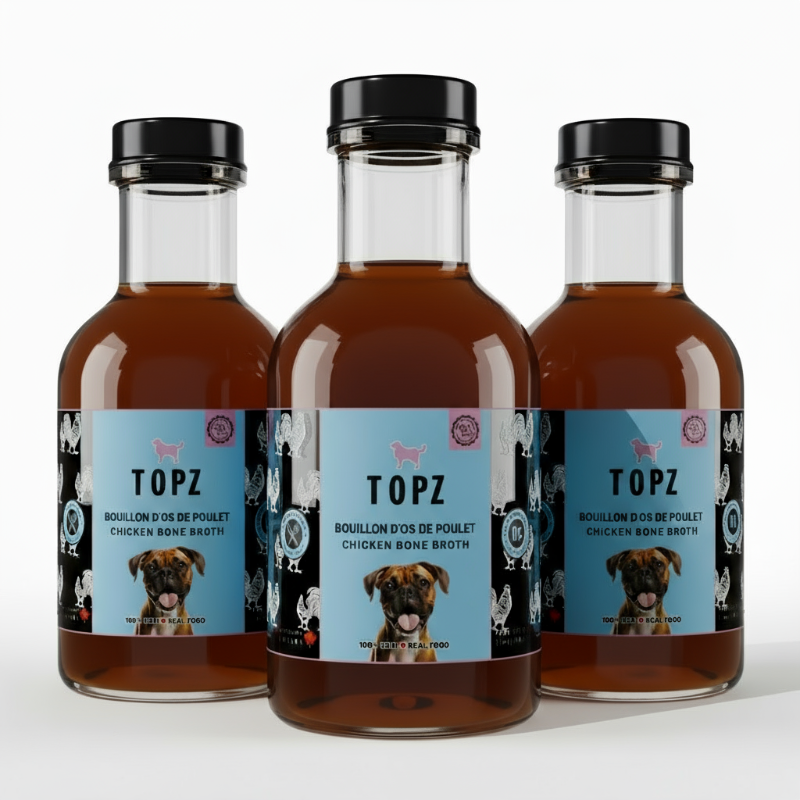 TOPZ Chicken bone broth best made in canada broth for dogs and cat 