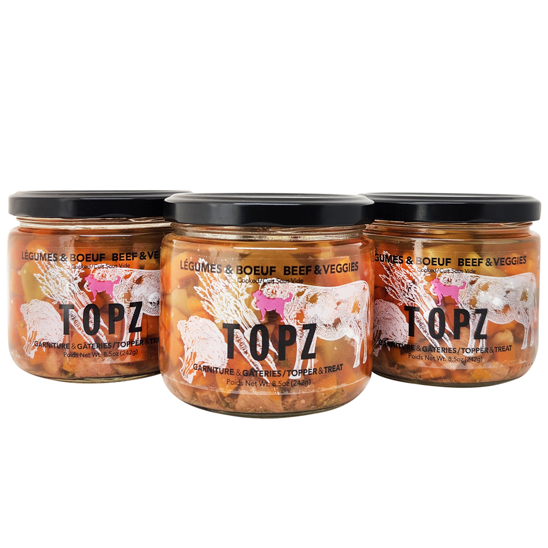 TOPZ chunky bone broth beef & veggie