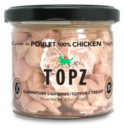 Topz dog food premium toppers and treats 3-pack 100% chicken topper